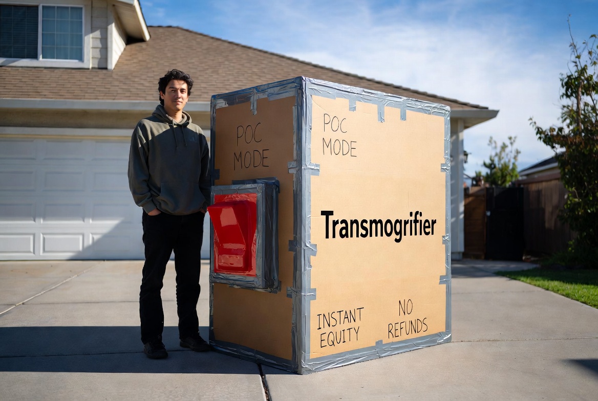 Proud DIY builder with full-size Transmogrifier